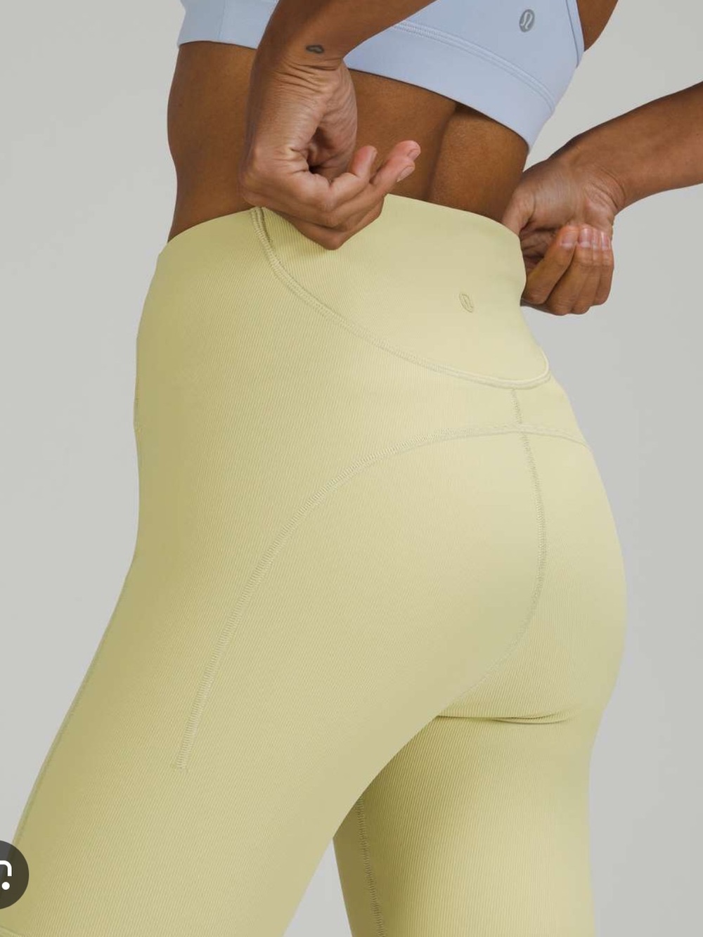 lululemon athletica Base Pace High-Rise Ribbed Legging Light Green SIZE 0